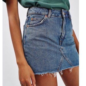 Top Shop Denim Moto Mini Skirt